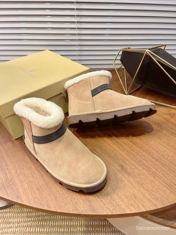 Brunello Cucinelli Winter New Snow Boots Lamb Fur Buns Boots - AS00350