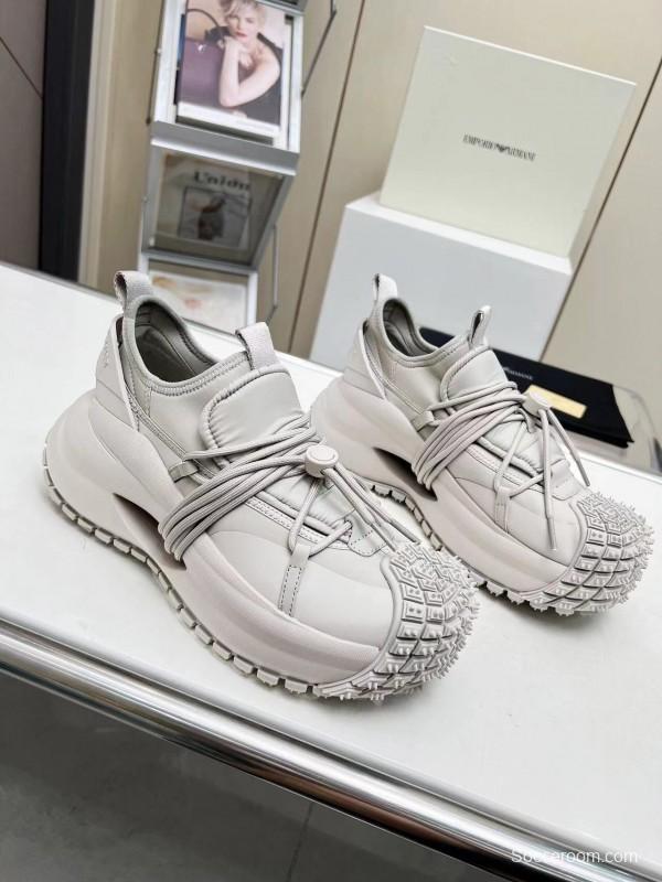 Armani 2025 SS Men's Sneakers with Tire Sole and Drawstring Design - LY00420