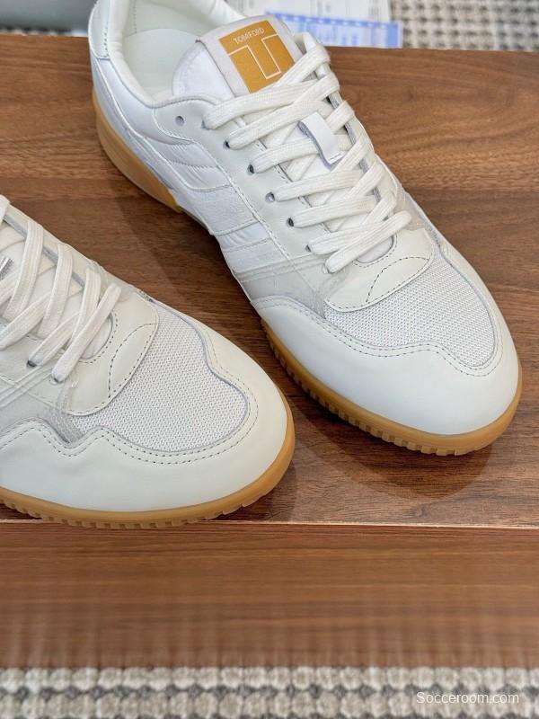 Tom Ford 2025 SS Casual Sneakers with Classic Color Blocking and Imported Leather Insole - AS00350