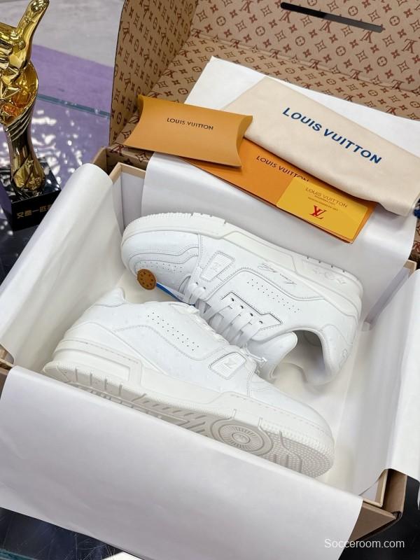 Louis Vuitton LV Trainer Maxi Sneakers Series with Ostrich Pattern - AS00400