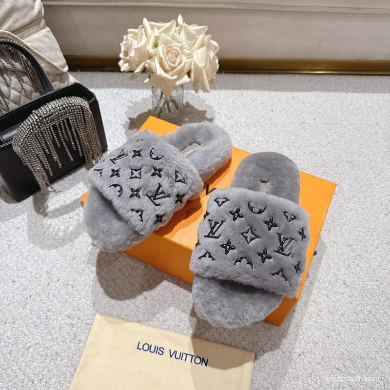 Lv 2025 SS Wool Lazy Slippers - LY00240