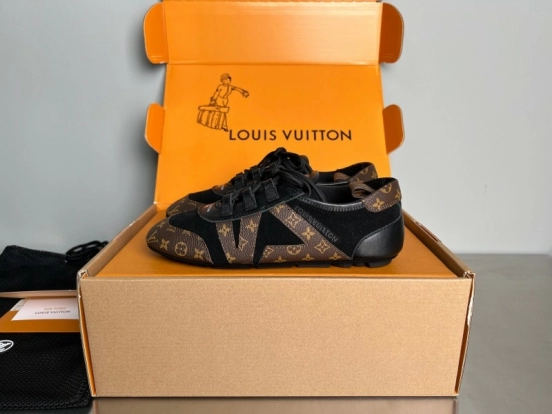 Lv Sneakerina 2025 SS Ballet Round Toe Lace-Up Low Top Lifestyle Casual Shoes - YC