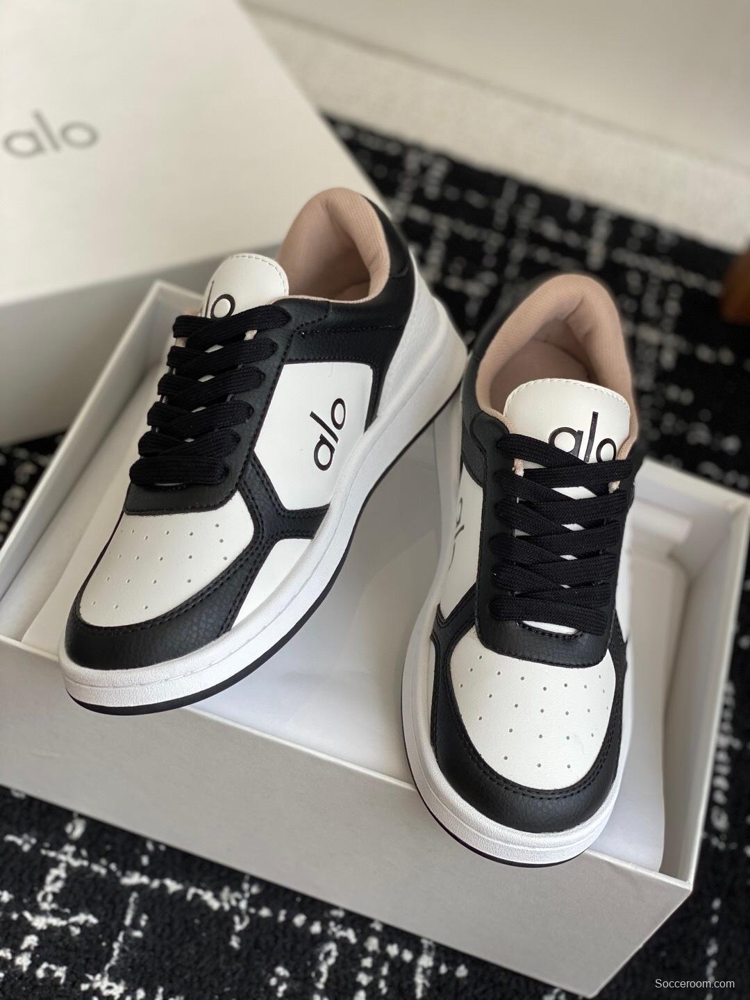 Alo 2025 SS Two-Tone White Sneakers Chunky Sole Comfort Casual - KFY00280