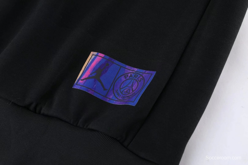 2025 Air Jordan Jumpman Black Purple Hoodie Full Zipper Jacket+Long Pants