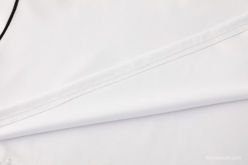 25/26  Adidas White Full zipper Jacket Tracksuit+ long pants