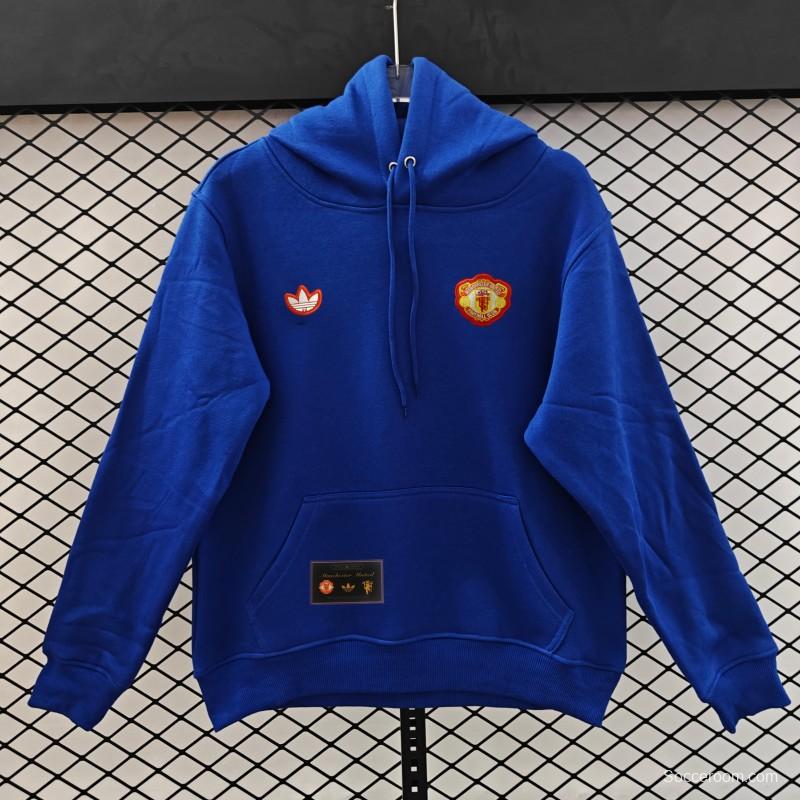 25/26 Manchester United Retro Embroidered Logo Hoodie 9 Colors