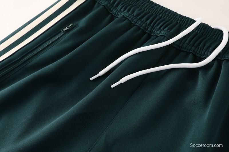 25/26  Juventus Retro Dark Green  Full zipper Jacket Tracksuit+ long pants