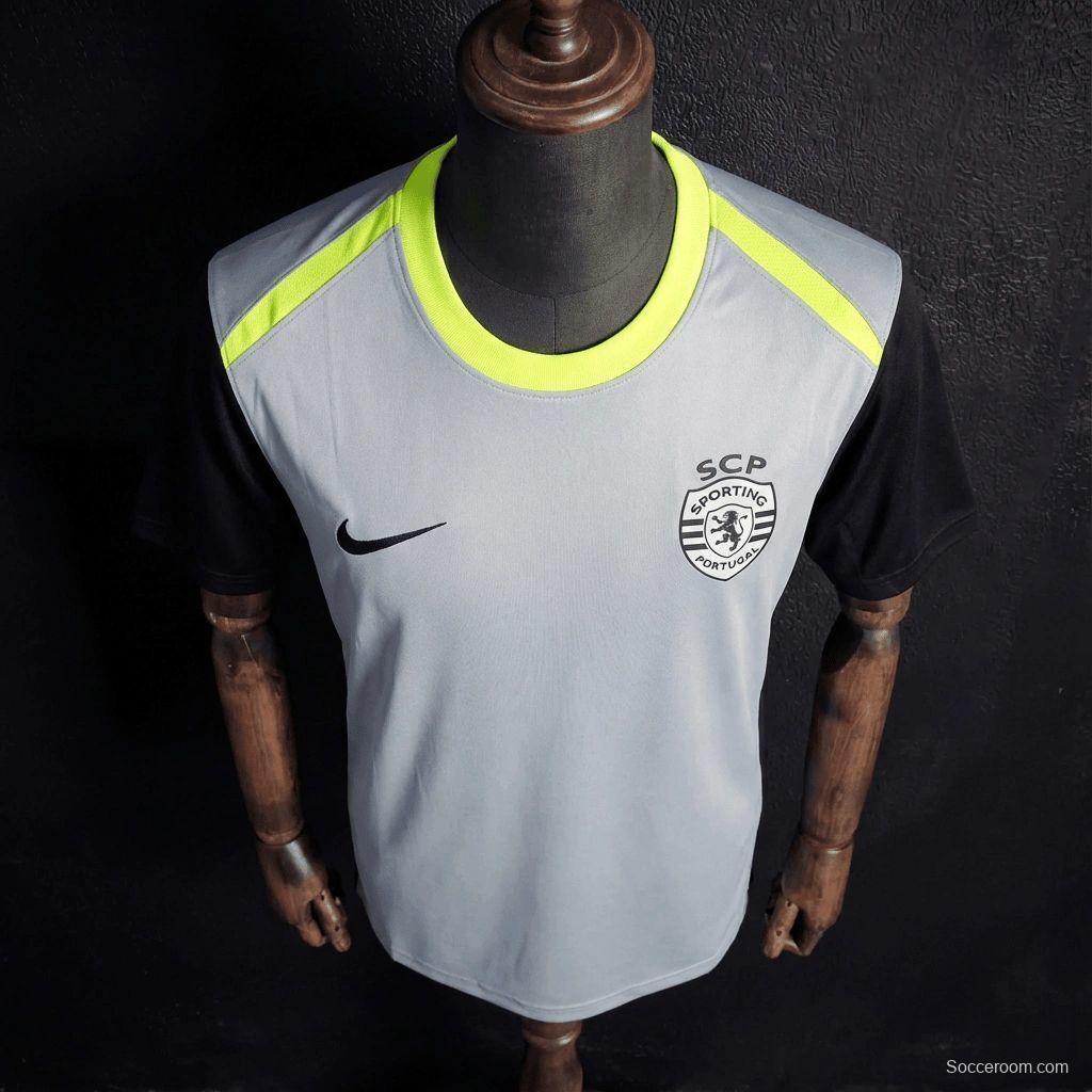 25/26 Sporting Lisbon Training Jersey Gray Jersey