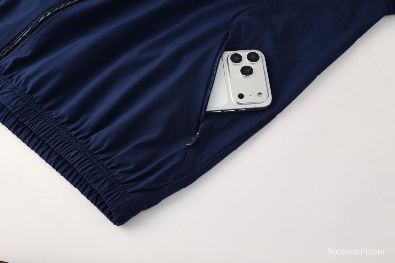 2026 Argentina Navy Blue Full Zipper Jacket + Long Pants