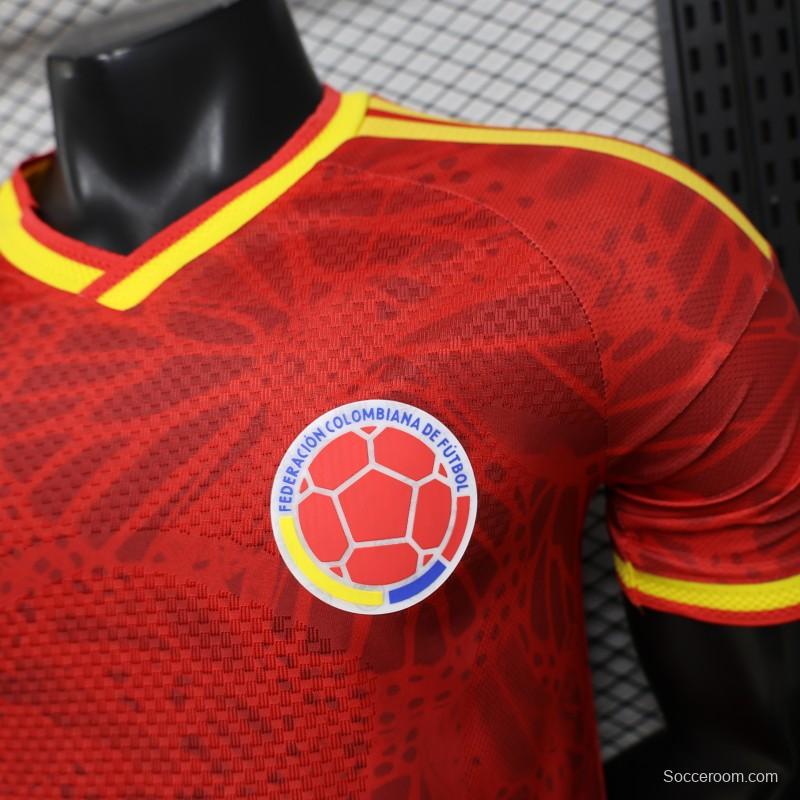 Player Version 2026 Colombia Red & Yellow Away Jersey