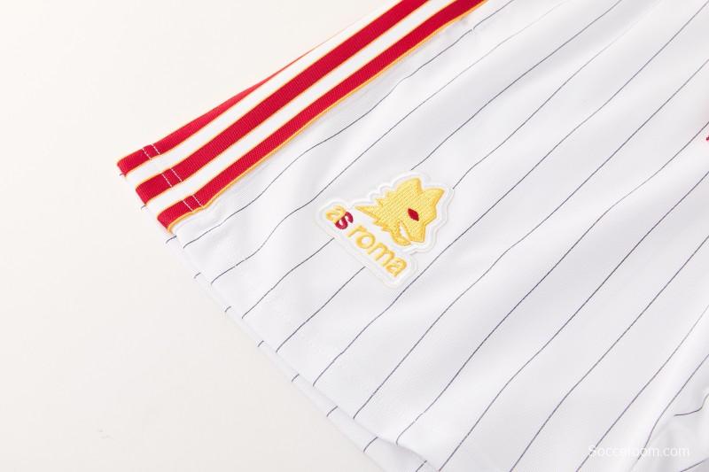 26/27 AS Roma White Short Sleeve+Soccer Shorts