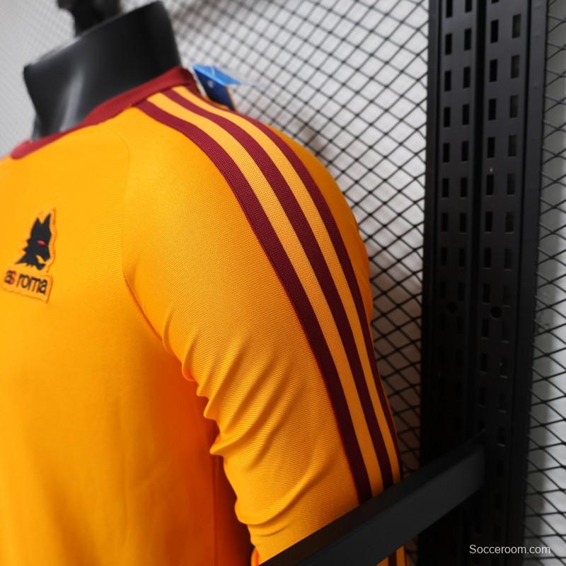 Player Version 2026 AS Roma x Adidas Originals Orange Special Edition Long Sleeve Jersey