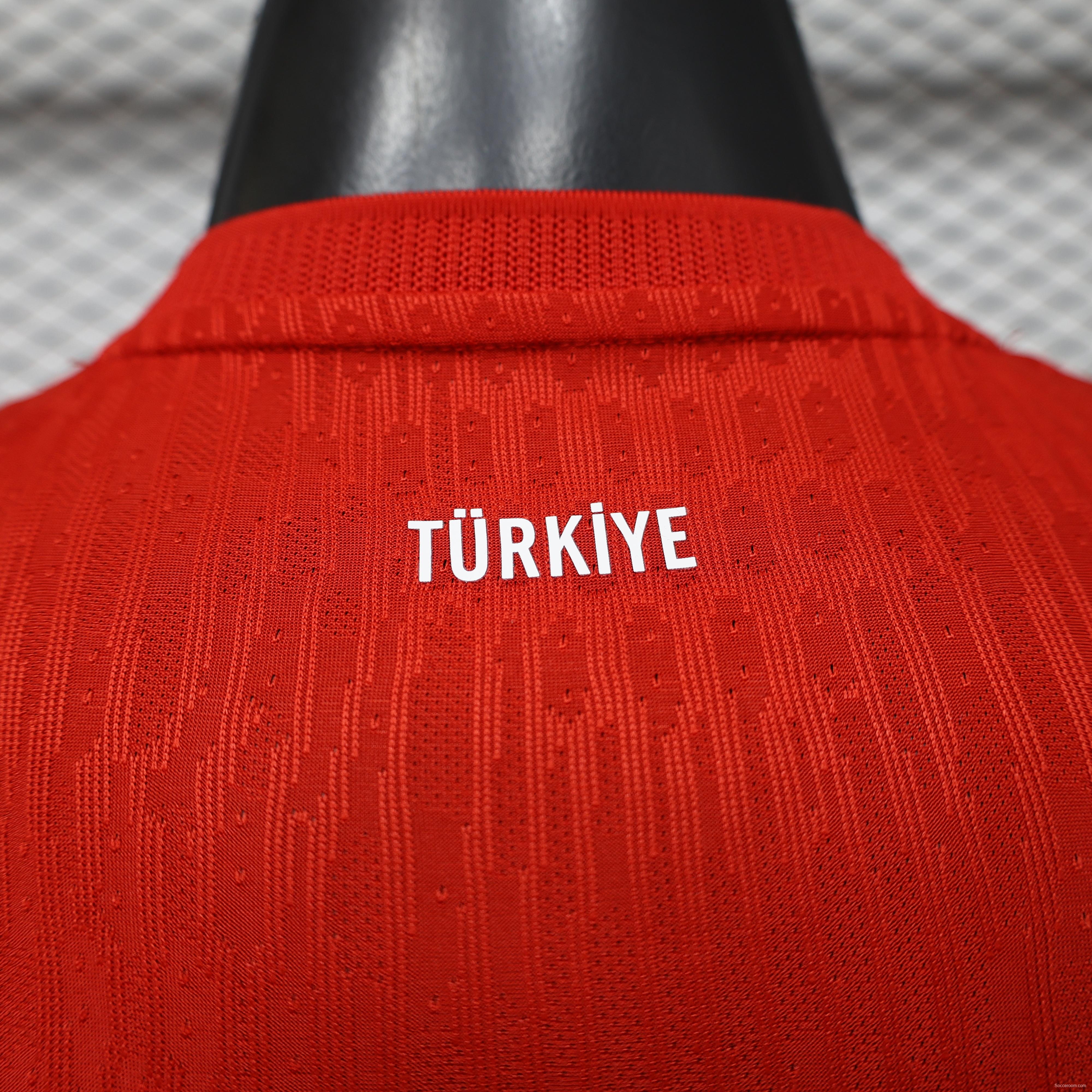 Player Version 26/27 Turkey Home  Red & Dark Red Ebru Marbling Print Jersey