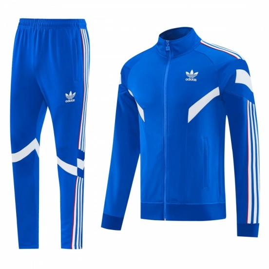 2026/27 Adidas Originals Blue Full Zipper Jacket Tracksuit + Long Pants