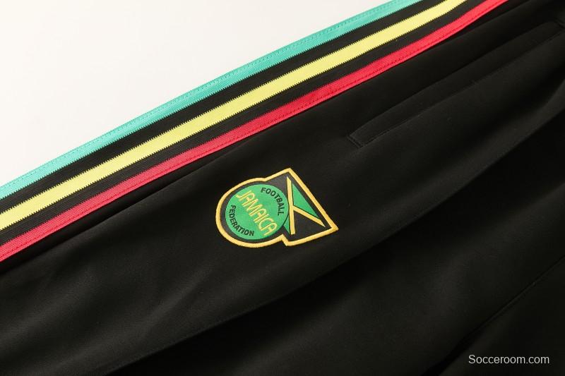 2026/27 Jamaica  Black  Full Zipper Jacket Tracksuit + Long Pants