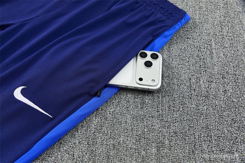 2026 Inter Milan Dark Navy Blue Half Zipper Jacket Tracksuit + Long Pants