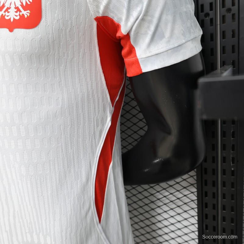 Player Version 2026 Poland Home White  Jersey