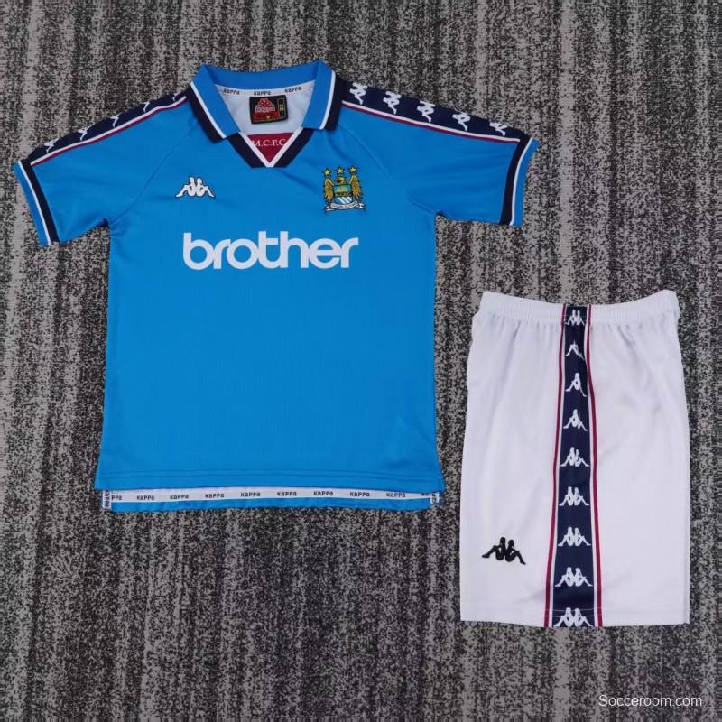 Retro 97/98 Kids Manchester City Home Jersey