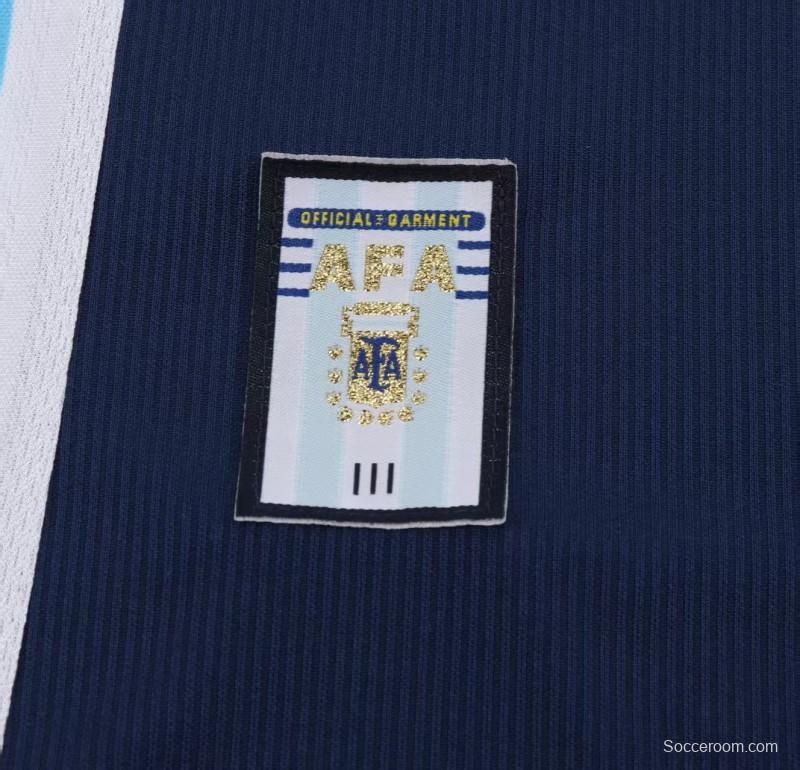 Retro Kids 1998 Argentina Away Jersey