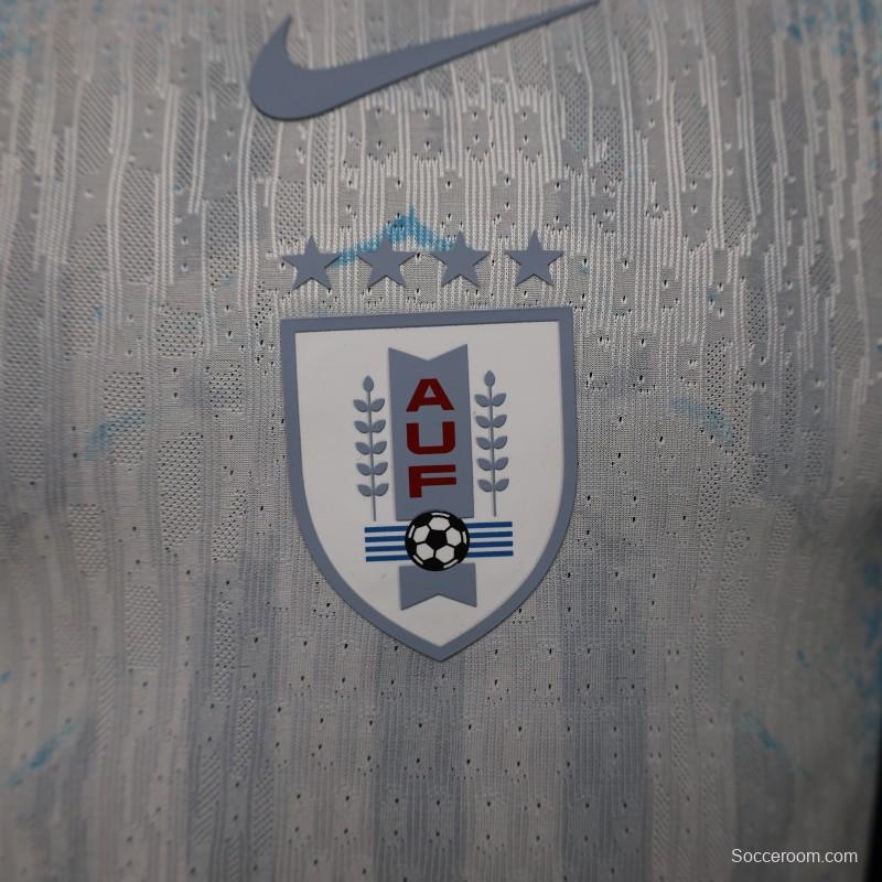 Player Version 2026 Uruguay Away Special Edition White  Jersey