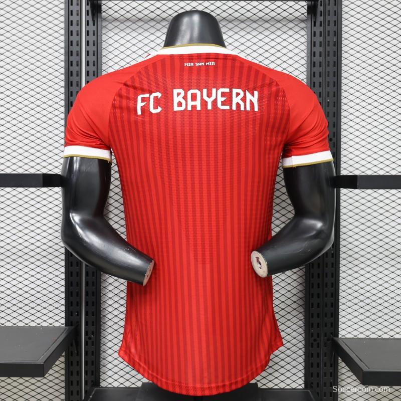 Player Version 26/27 Bayern Munich Red with Tonal Stripe Home Jersey