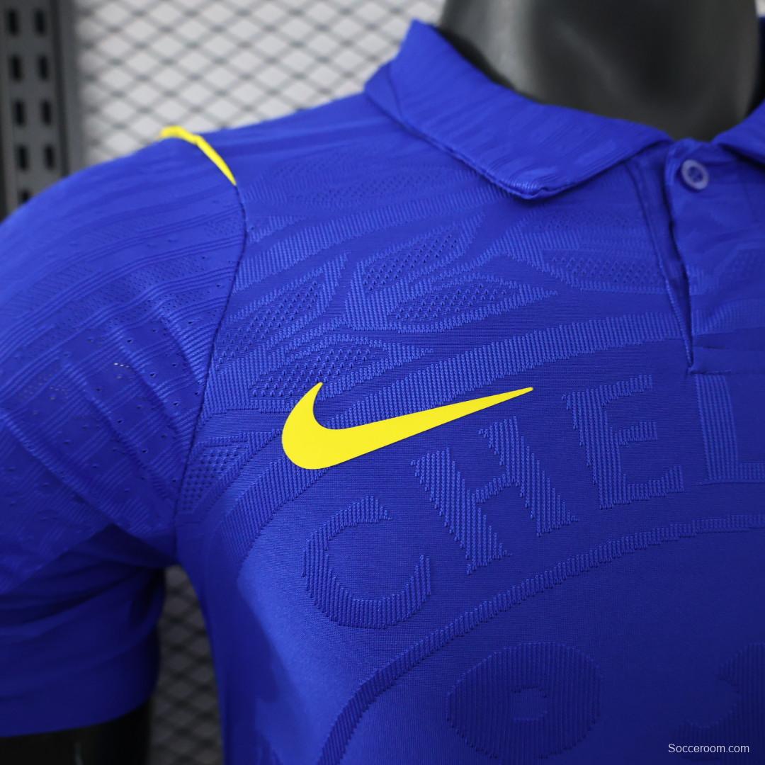 layer Version 26/27 Chelsea FC Royal Blue Polo Collar Home Jersey