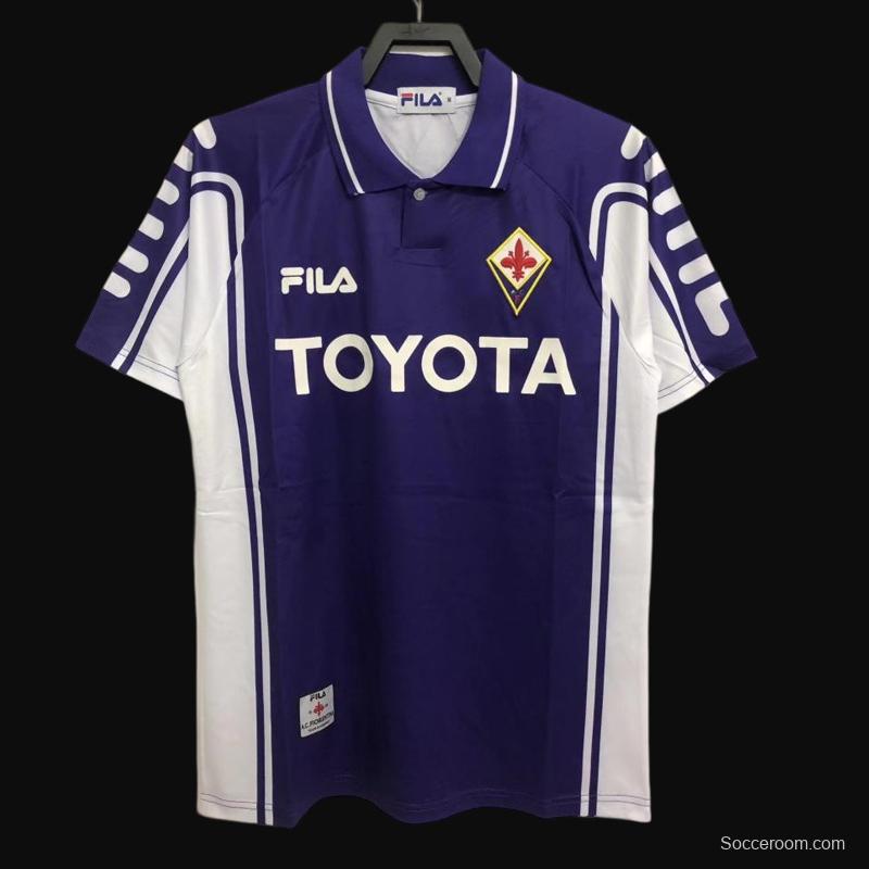 Retro 99/00 Fiorentina Home Soccer Jersey