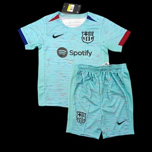 23/24 Kids Barcelona Third Green Jersey