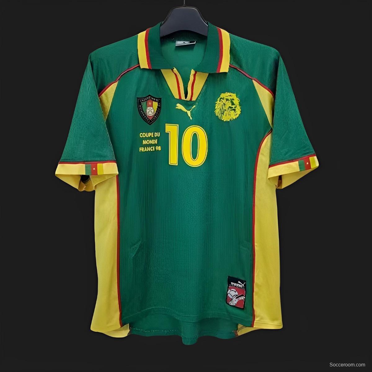 Retro 1998 Cameroon Home Jersey