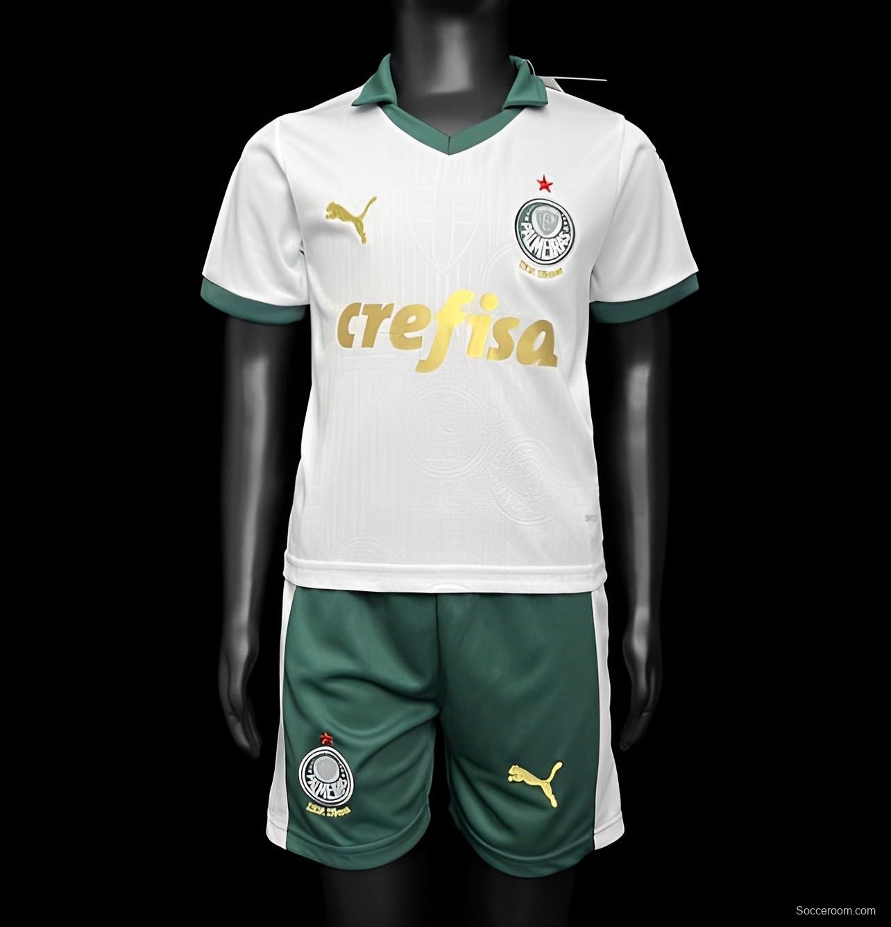 24/25 Kids Palmeiras Away White Jersey