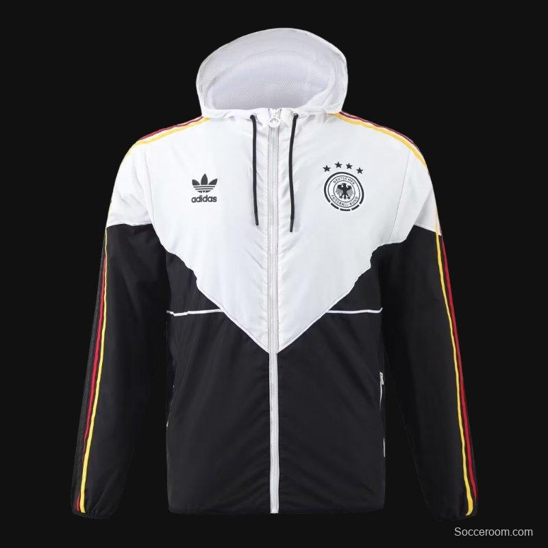 2024 Germany White/Black Windbreaker