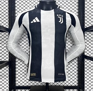 Player Version 24/25 Juventus Home Long Sleeve Jersey