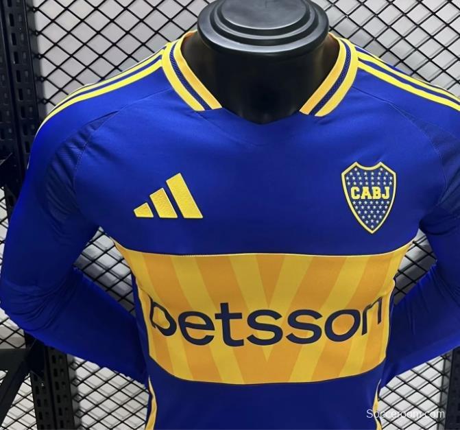 Player Version 24/25 Boca Juniors Home Long Sleeve Jersey