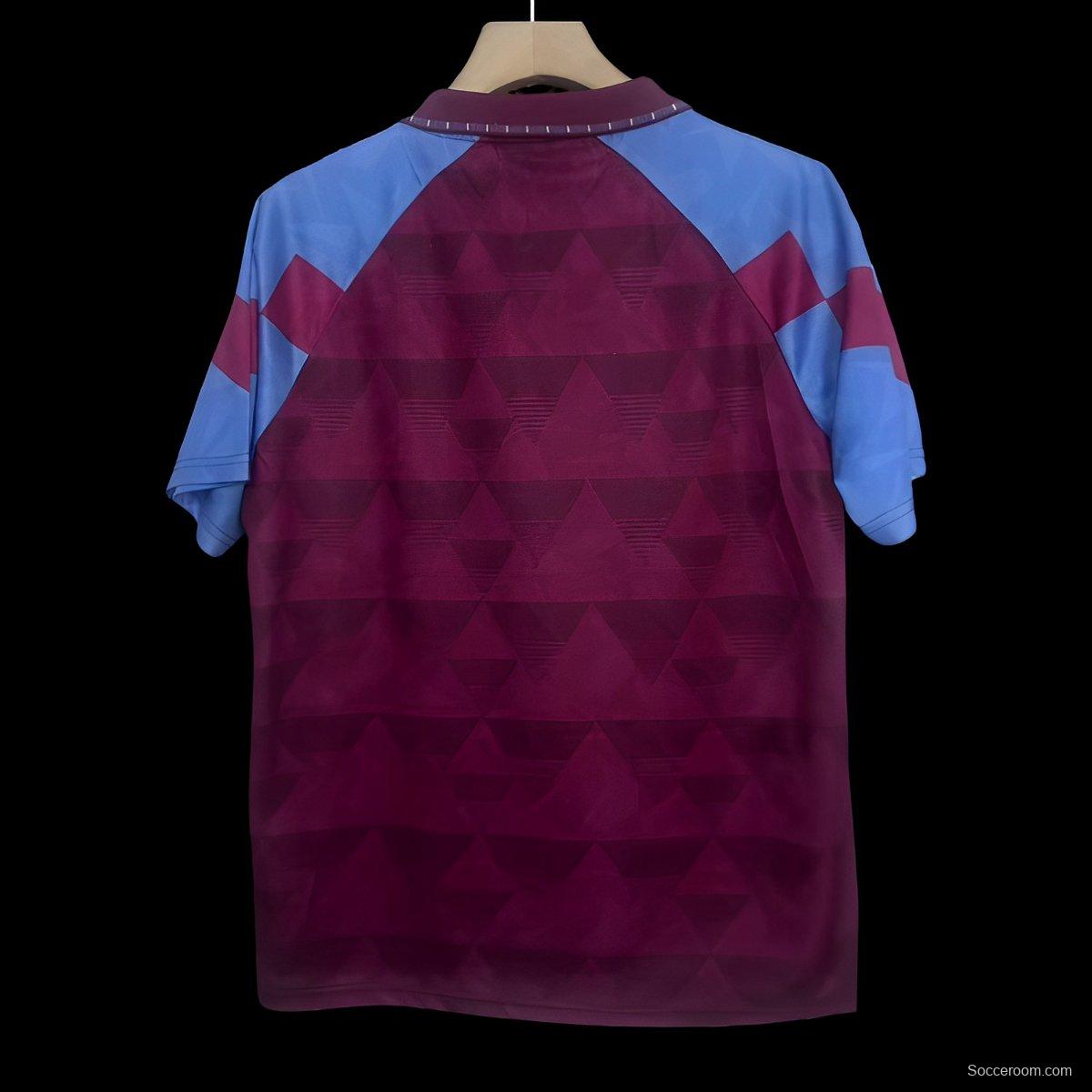 Retro 90/92 Aston Villa Home Jersey
