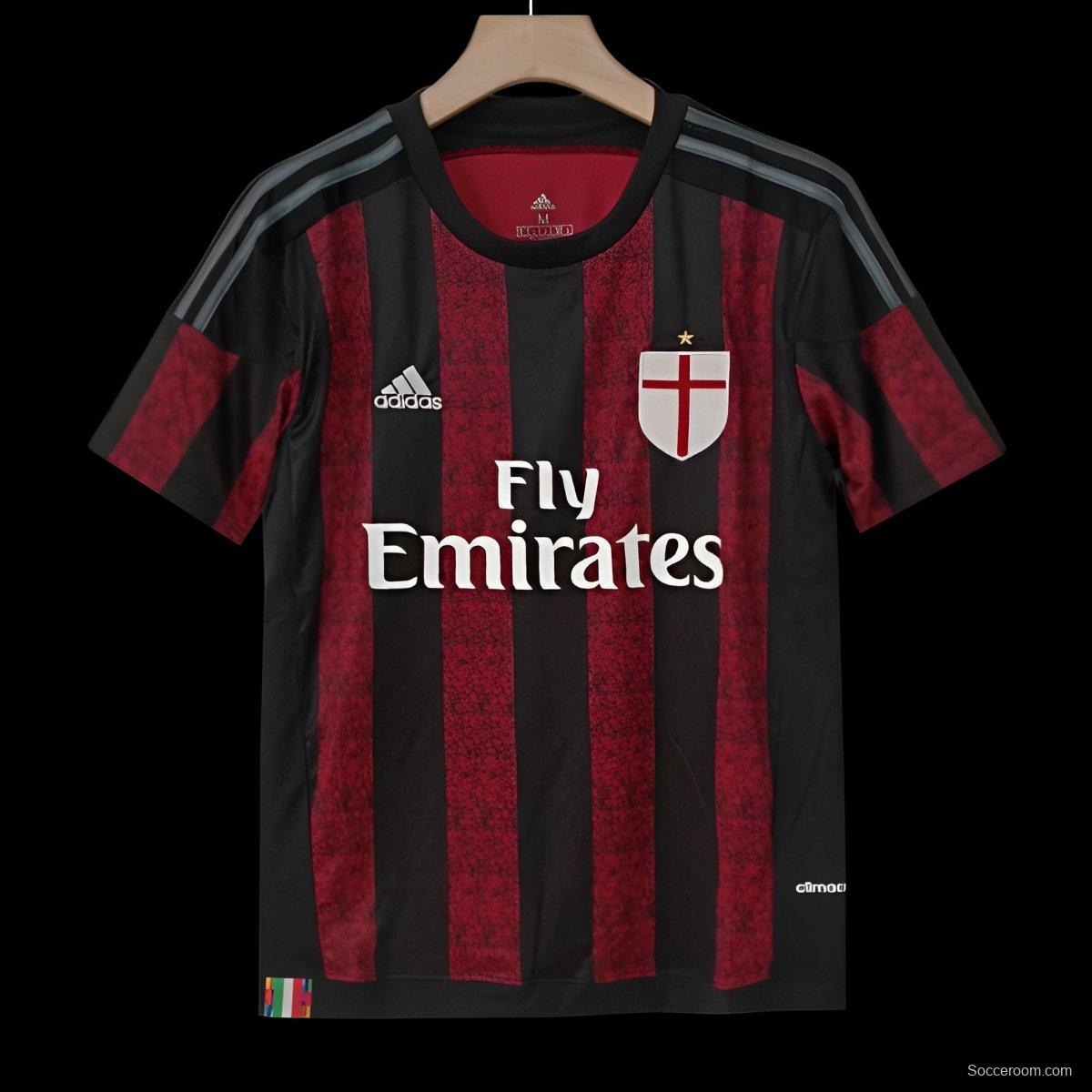 Retro 15/16 AC Milan Home Jersey