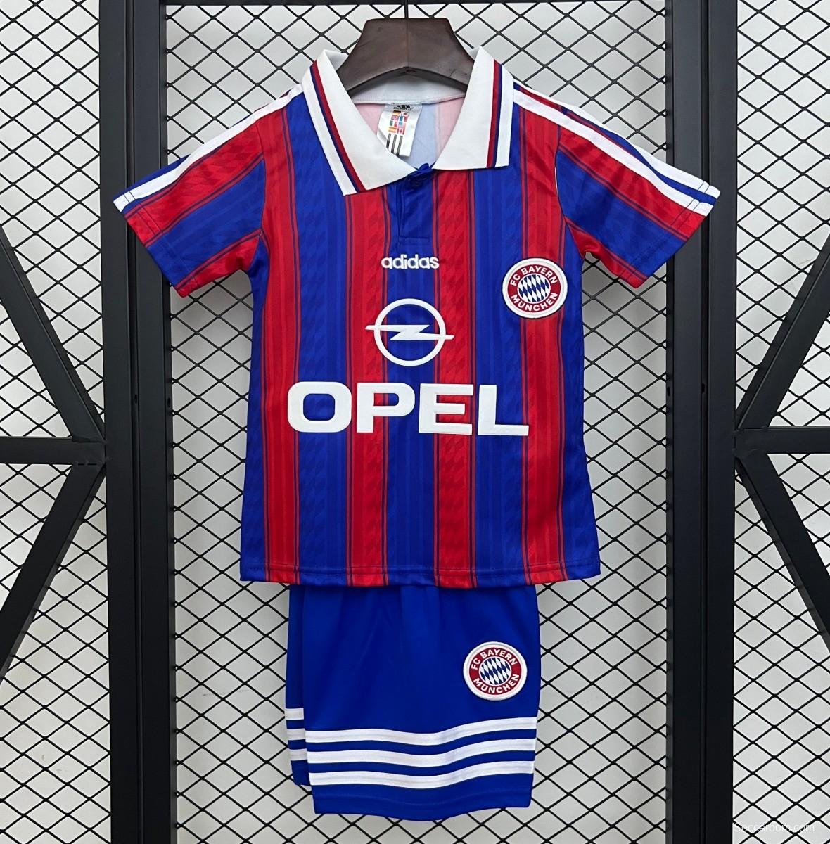 Retro 95/97 Kids Bayern Munich Home Size 16-28 Jersey