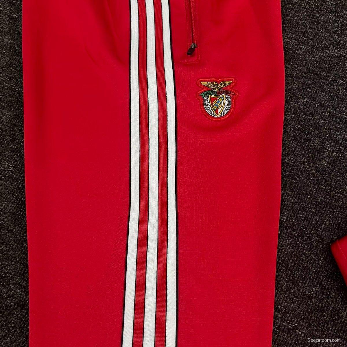 25/26 Benfica Red Full Zipper Tracksuit + Long Pants