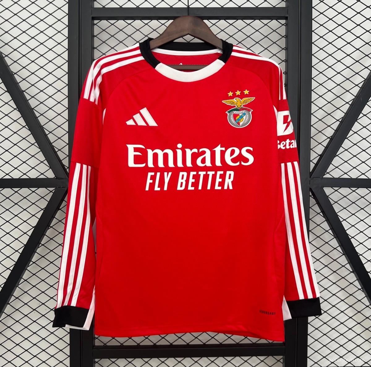 25/26 Long Sleeve Benfica Home Jersey