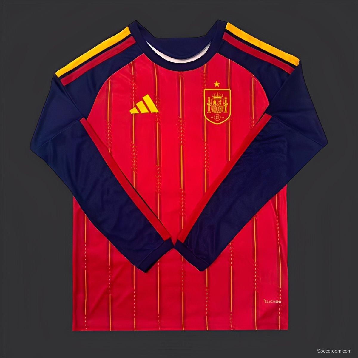 2026 Spain Home Long Sleeve Jersey