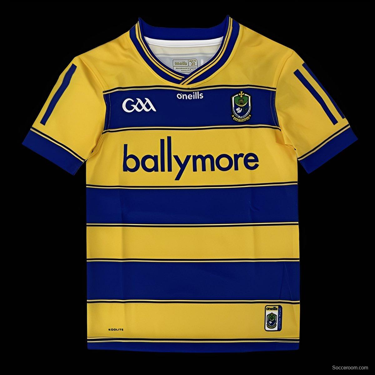25/26 Kids Roscommon GAA Yellow with Blue Hoops Home Jersey