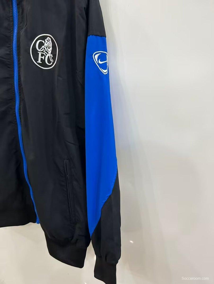 25/26 Chelsea Black Full Zipper Windbreaker