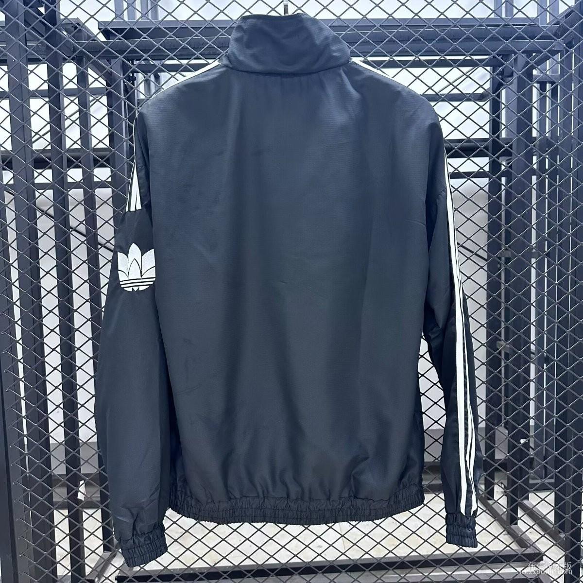 2026 Adidas Navy Full Zipper Windbreaker