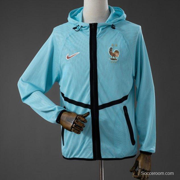 2026 France Men's Football Anthem Jacket - Light Blue