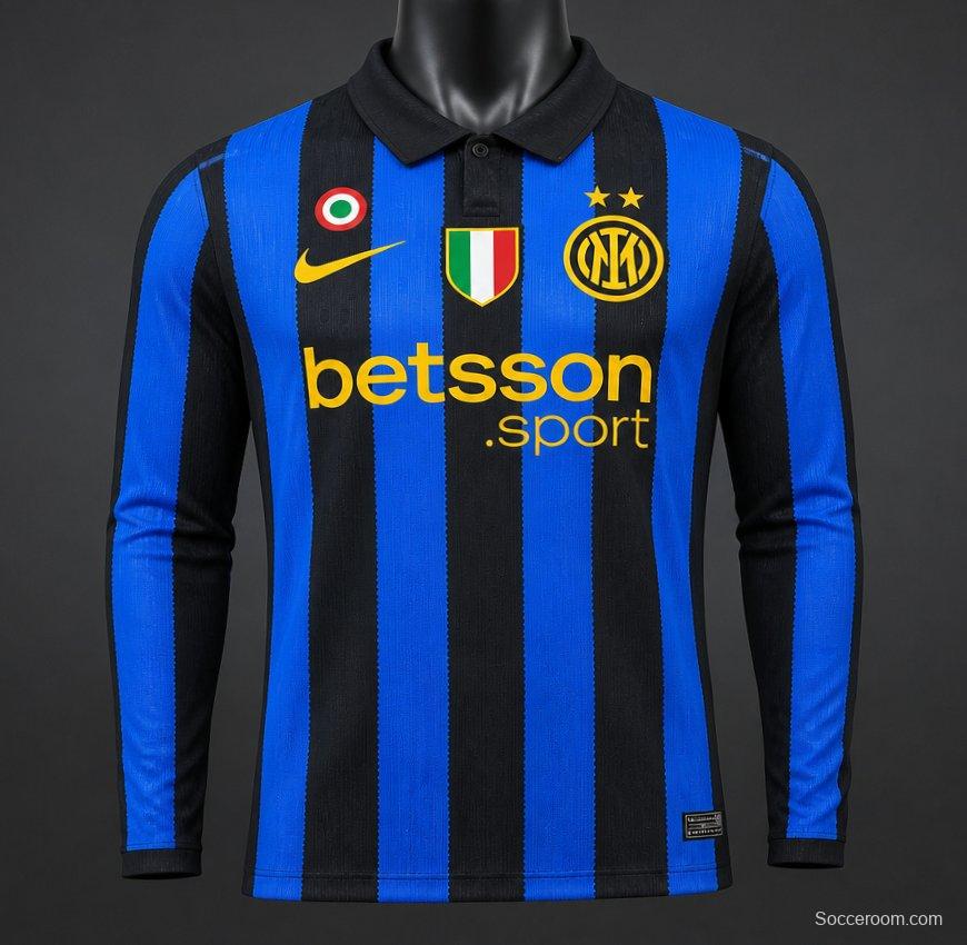 Player Version 26/27 Inter Milan Home Long Sleeve Jersey
