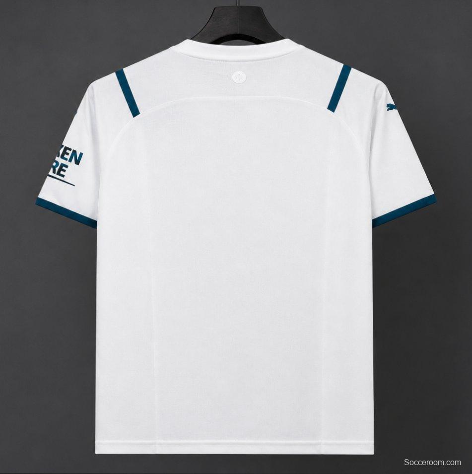 Retro 21/22 Manchester City Away White Jersey