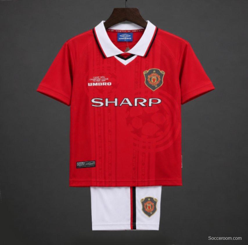 Retro Kids 99/00 Manchester United Home Jersey